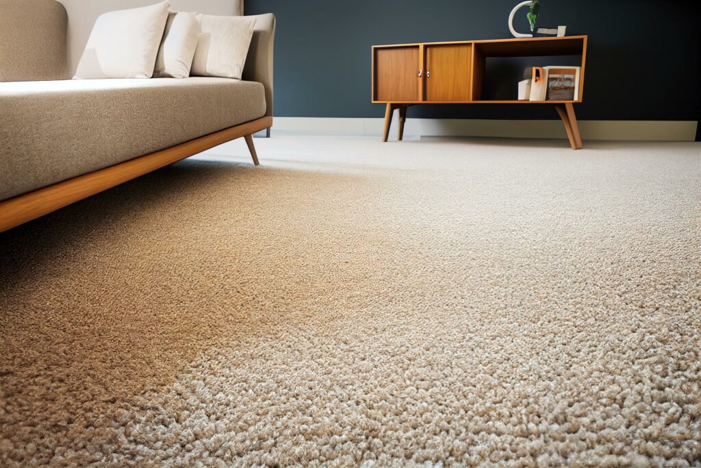 Carpet in living room interior