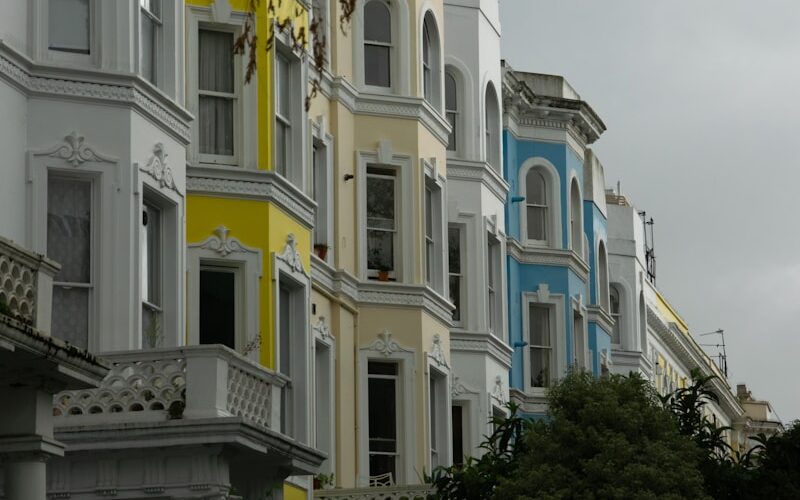 white and yellow concrete building